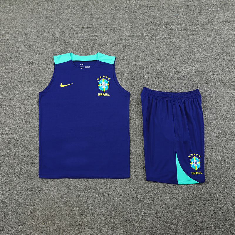 Ensemble débardeur Brésil bleu foncé