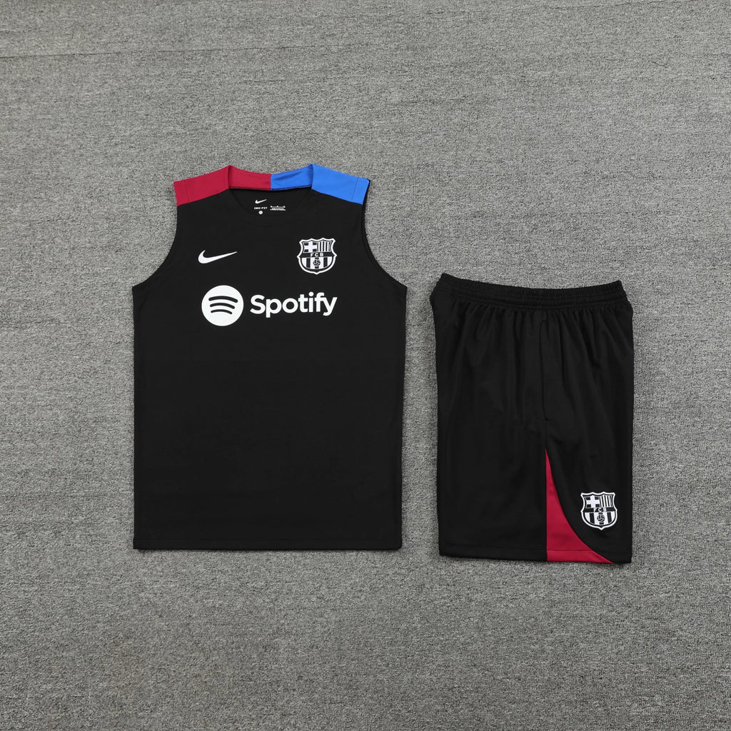 Ensemble FC Barcelone Noir + Ensemble débardeur