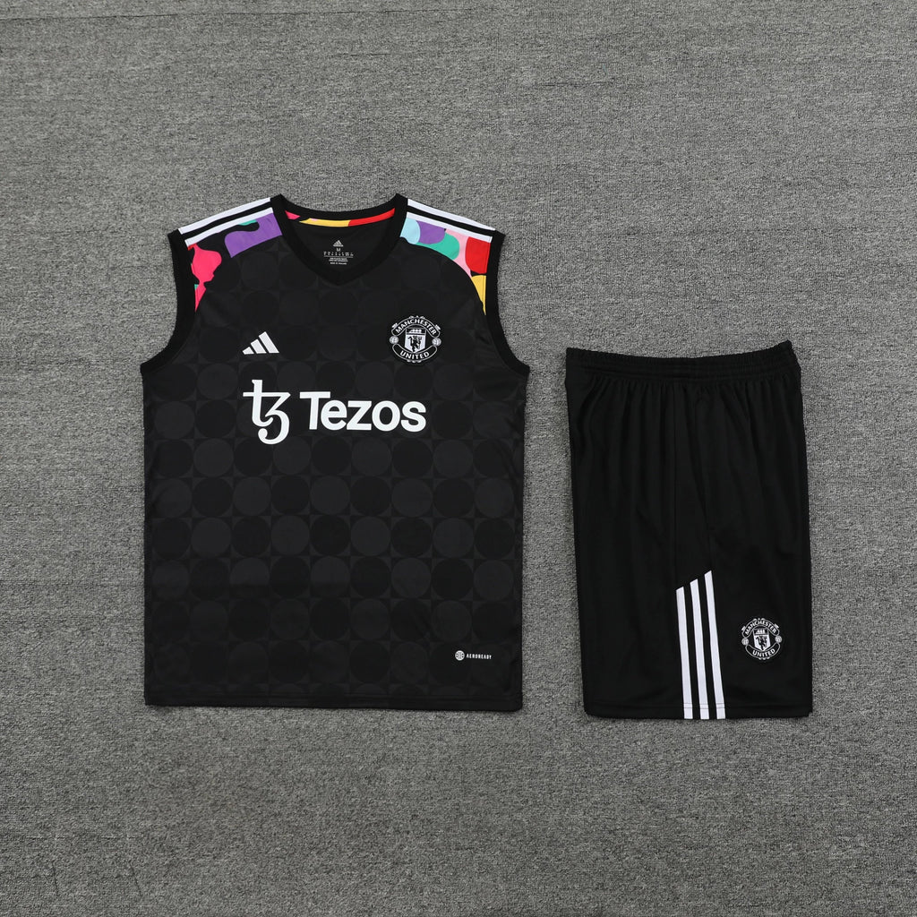 Ensemble de Manchester United noir + Ensemble débardeur